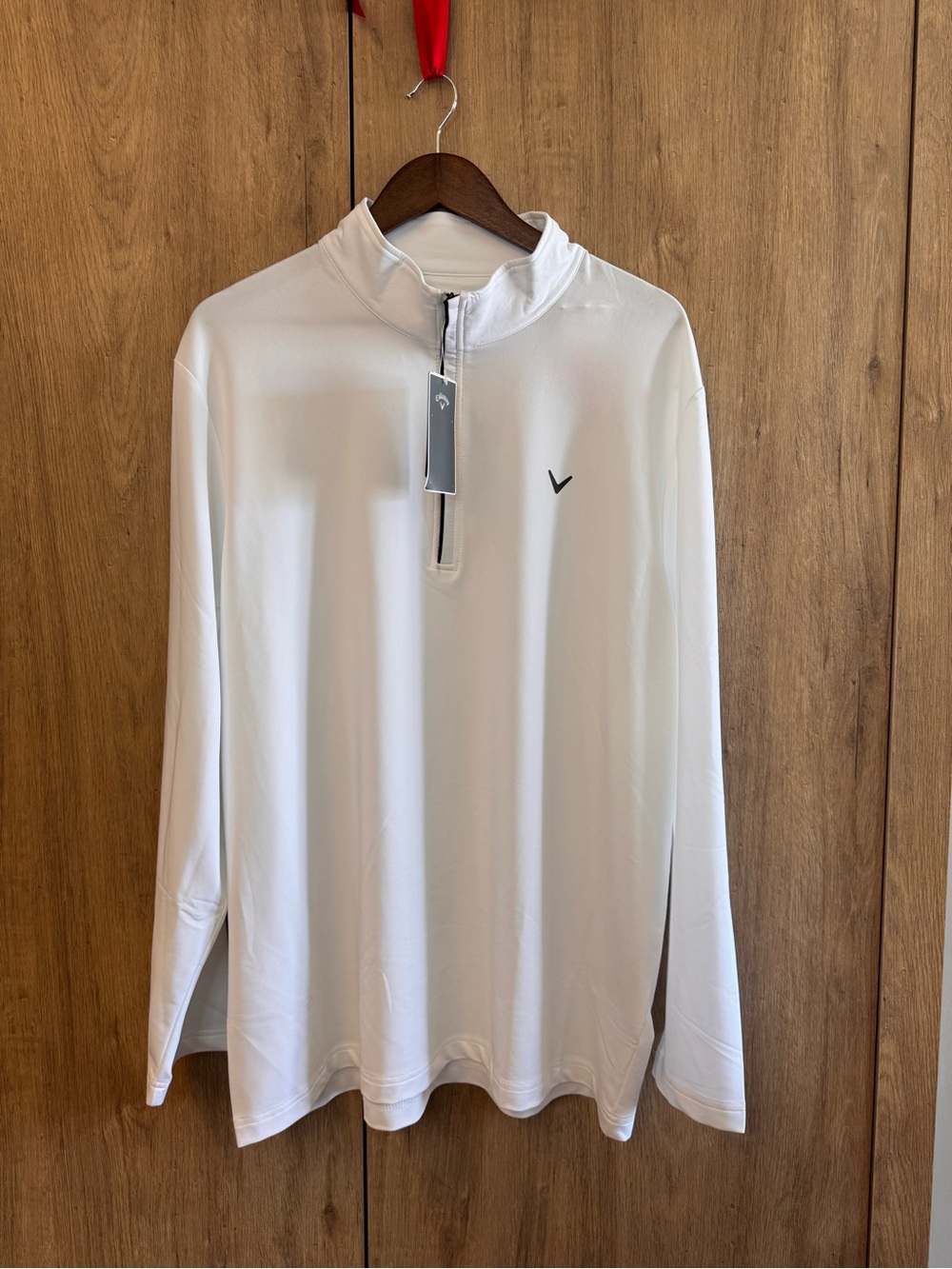NWT Callaway Men’s Long Sleeve White Golf 1/4-Zip Pullover Athleisure Casual XXL